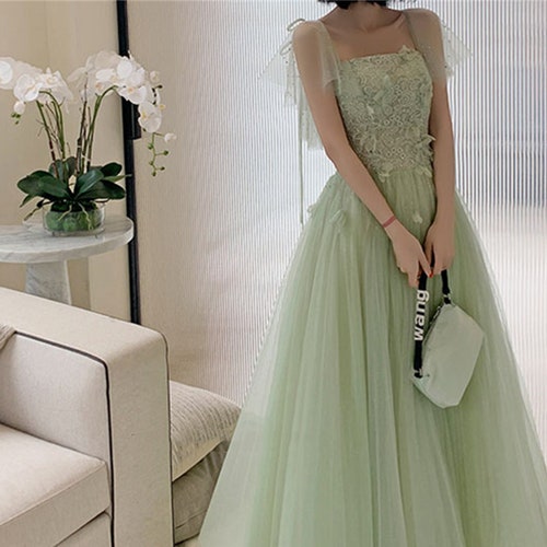 light green prom dresses
