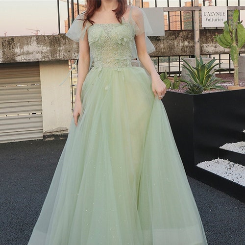 short mint green homecoming dress