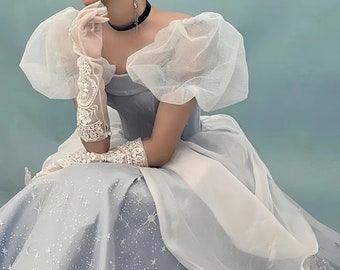 Charming Senior Abschlussballkleid Fairy Princess blau Ballkleid Nettes Brautkleid Partykleid Hochzeitskleid Abschlusskleid Stilvolles Kleid
