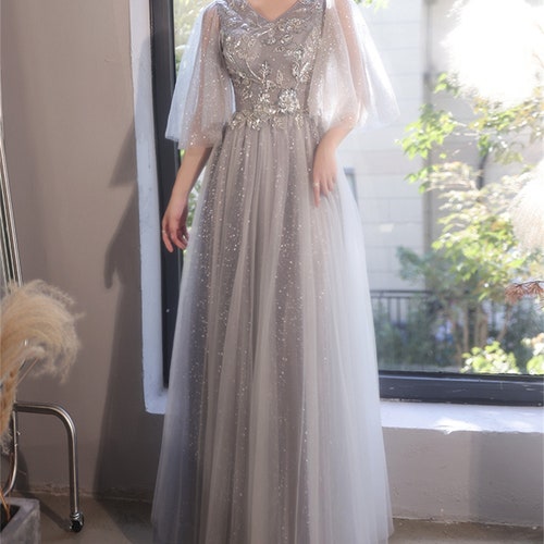 half sleeve gown