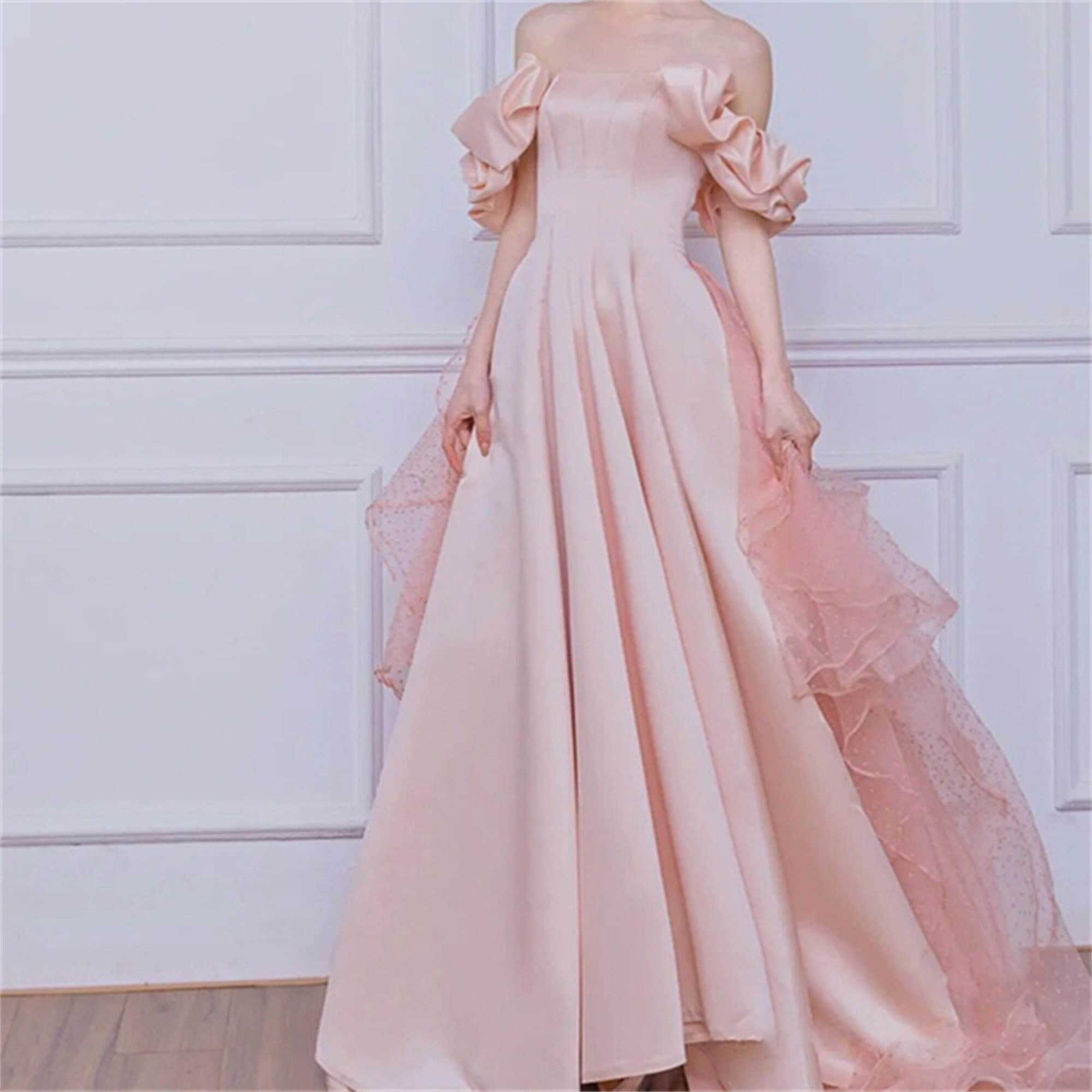 pink gown dress