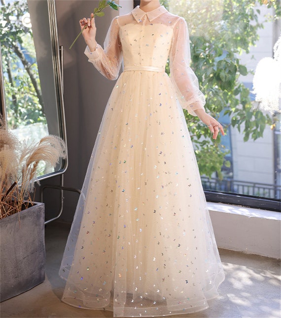 Butterfly shop long dress