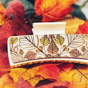 Autumn Leaf Claw Clip  - Digital Laser File - PDF - SVG (Digital File Only) Laser Tested