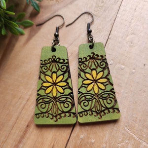 Floral Lace Earrings - Digital Laser File - PDF - SVG (Digital File Only) Laser Cut Jewelry