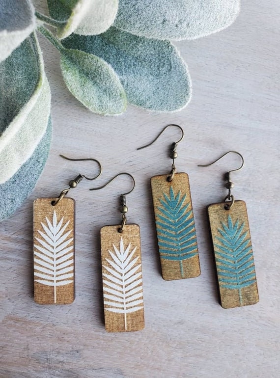 Rectangle Coastal Palm Leaf Digital Laser File PDF SVG