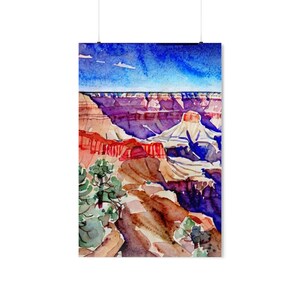 Grand Canyon Watercolor Poster | Grand Cayon Print | National Parks Poster | National Parks Wall art |  Grand Canyon Poster | National Parks