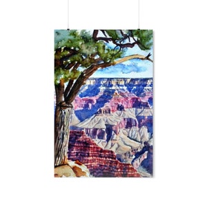 Grand Canyon Watercolor Poster | Grand Cayon Print | National Parks Poster | National Parks Wall art |  Grand Canyon Poster | National Parks