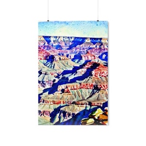 Grand Canyon Watercolor Poster | Grand Cayon Print | National Parks Poster | National Parks Wall art |  Grand Canyon Poster | National Parks