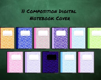 12 Digital Composition Notebook Cover