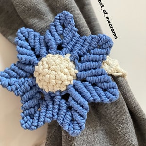 Macrame Flower Curtain Tiebacks