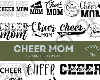 Cheerleader moeder Svg, moeder Svg, Cheer Mom SVG PNG PDF, cheerleader Svg, teamgeest Svg, Cheer Mom Shirt Svg, Cheer Life Svg, Mom Life Svg