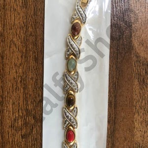 Multi Colour Gemstone Solid ,Waterproof Gold Stainless Steel Cuff Bracelet – Irregular Geometric Bangle,Personalized Metal Jewelry