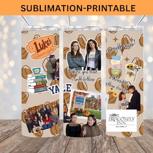 20 oz Skinny Tumbler Sublimation Design GILMORE Tumbler Straight Design Digital Download PNG PDF