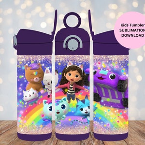 Envoltura de vaso para niños, sublimación de vaso recto de 12 oz PNG, envoltura de vaso de dibujos animados para niños para niños, descargar