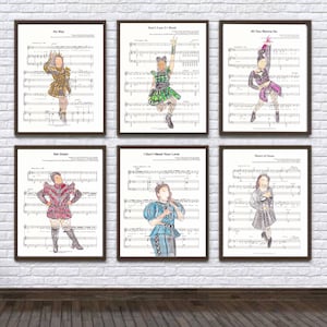 SIX Inspired Sheet Music Art Full Set