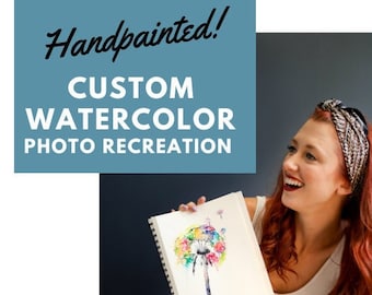 Custom Watercolor Photo Recreation