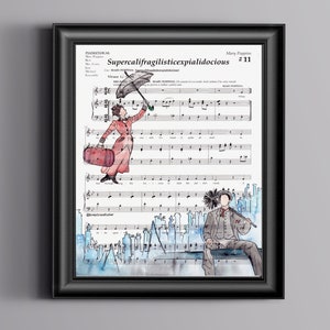 Mary Poppins Sheet Music Art