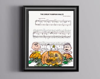 Peanuts Great Pumpkin Sheet Music Art