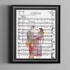 It Takes Two "Into the Woods" Inspired- Sheet Music Art