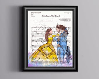 Beauty and the Beast Sheet Music Art