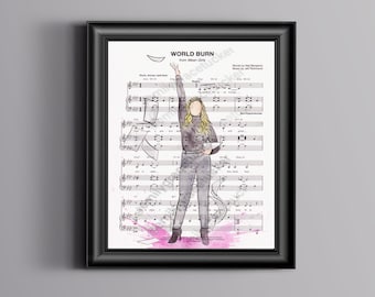 Mean Girls 'World Burn" Sheet Music Art