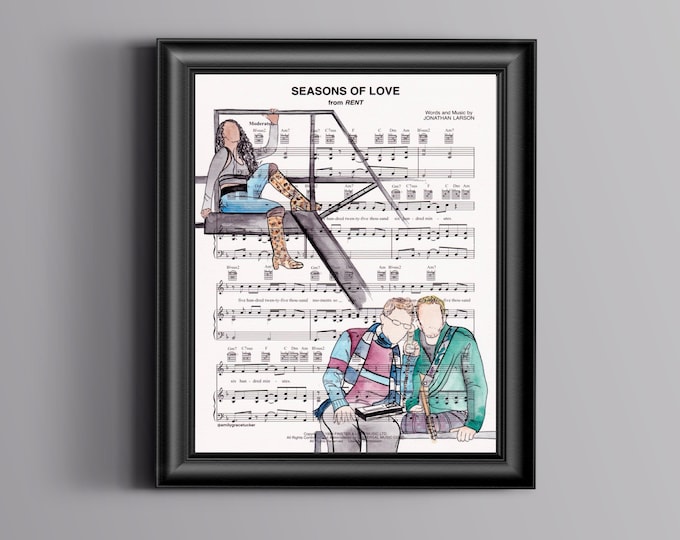 Rent "Seasons of Love" Sheet Music Art