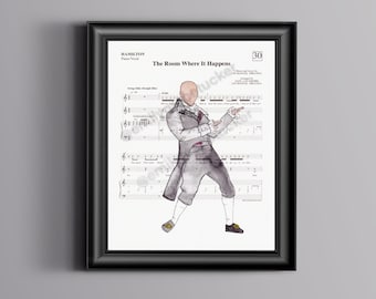 Bladmuziekkunst 'Room Where It Happens' van Aaron Burr