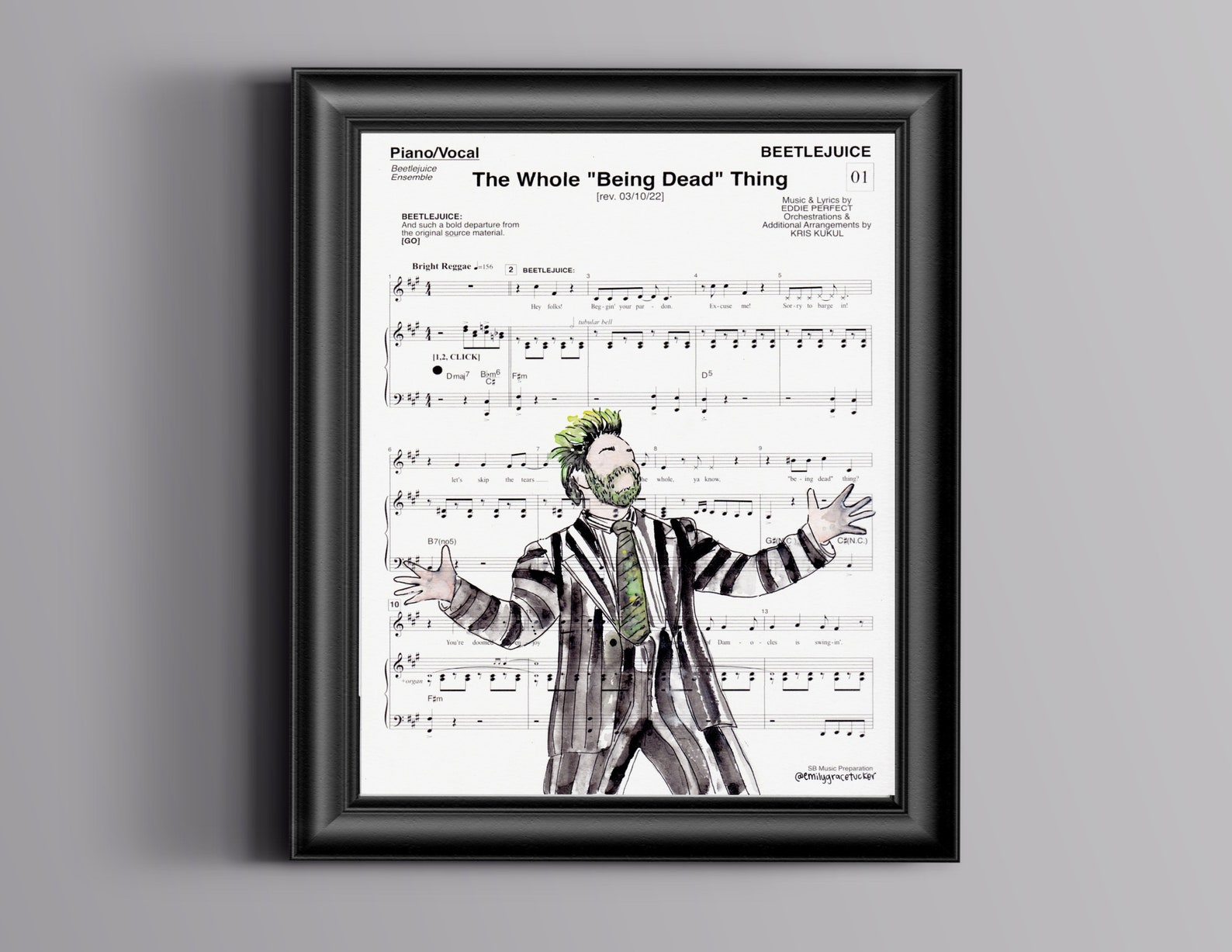 Beetlejuice Sheet Music Art - Etsy