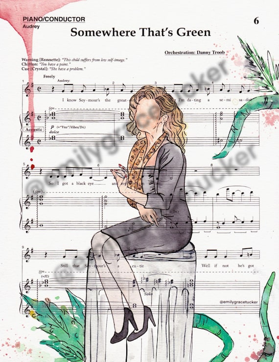 Somewhere Thats Green Sheet Music Art