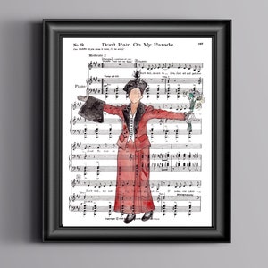 Fanny Brice "Funny Girl" the Musical Sheet Music Art