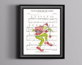 The Grinch Sheet Music Art
