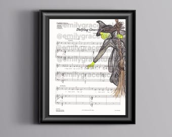 Defying Gravity WICKED Sheet Music Art
