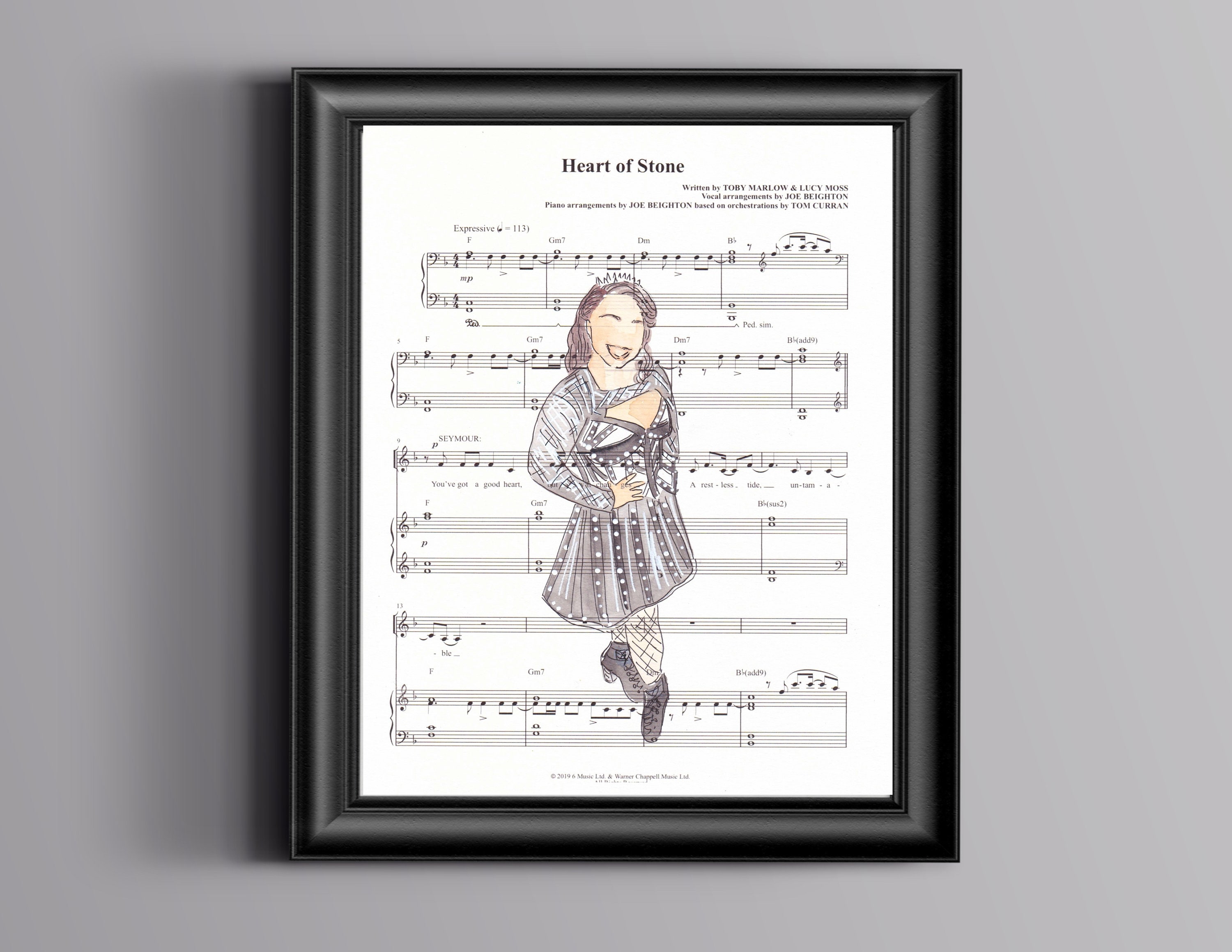SIX Inspired Sheet Music Art Full Set - Etsy