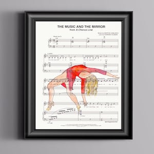 Cassie &quot;A Chorus Line&quot; Sheet Music Art