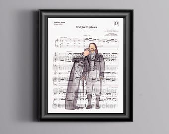 Hamilton Quiet Uptown Sheet Music Art