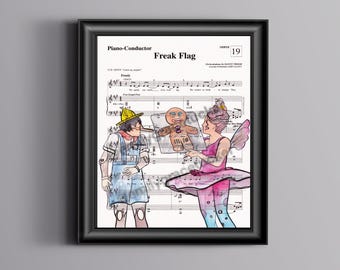 Freak Flag Sheet Music Art
