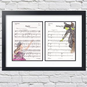 Wicked Movie Sheet Music Art