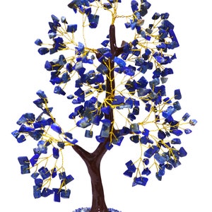 JABRESHWAR CRYSTAL Lapis Lazuli Crystal Tree Home Decor Crystal Bonsai Tree Showpiece for Vastu Gift Hall Decoration Healing Crystals Tree
