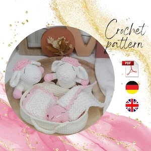 Amigurumi - Baby Lämmchen Rica | ENG - DE | Baby Lamb Rica, Schäfchen, Schaf, crochet lamb| crochet pattern | Häkelanleitung | download