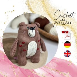 Schoki - der Bär ENG-DE| Schoki - the bear| Bärchen| crochet pattern | Häkelanleitung download
