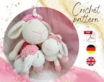 Amigurumi Sheep Crochet Pattern: Rica Family (PDF)