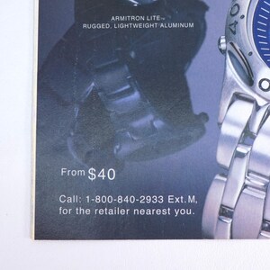 Vintage 2001 Armitron Watch Print Ad Sport Timepiece Advertising Collector Decor afbeelding 4