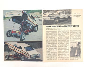 Vintage Chevrolet Chevy II Mike Burkhart Texas Quickest Fastest Funny Car Promo