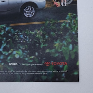 Toyota Celica Print Ad 90s Automotive Magazine Y2K Red Riding Hood Advertising image 5