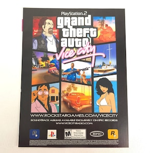 GRAND THEFT AUTO: Vice City - PS2 (Poster ) No Manual , Greatest Hits