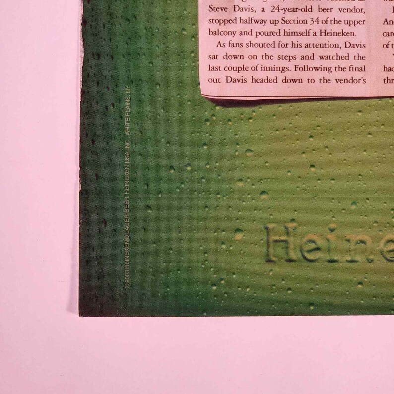 Heineken "Beer Vendor Caught Serving Himself" Vintage PrintAd 2003 Maxim 8.5x11" image 3