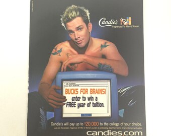 Candie's Mark McGrath Print Ad Y2K Fragrance Fashion Collector Boutique Decor