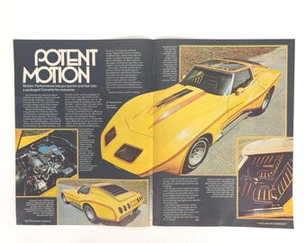 Vintage Chevrolet Corvette Stingray Print Ad Performance Magazine Wall Display