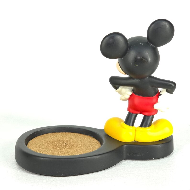 Disney Mickey Mouse Desk Top Coaster Cup Holder Mug 6" Tall Figurine Officecore image 3