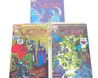 Dracula Vlad the Impaler Comic 1, 2, 3 Topps 1993 Roy Thomas Esteban Maroto Set